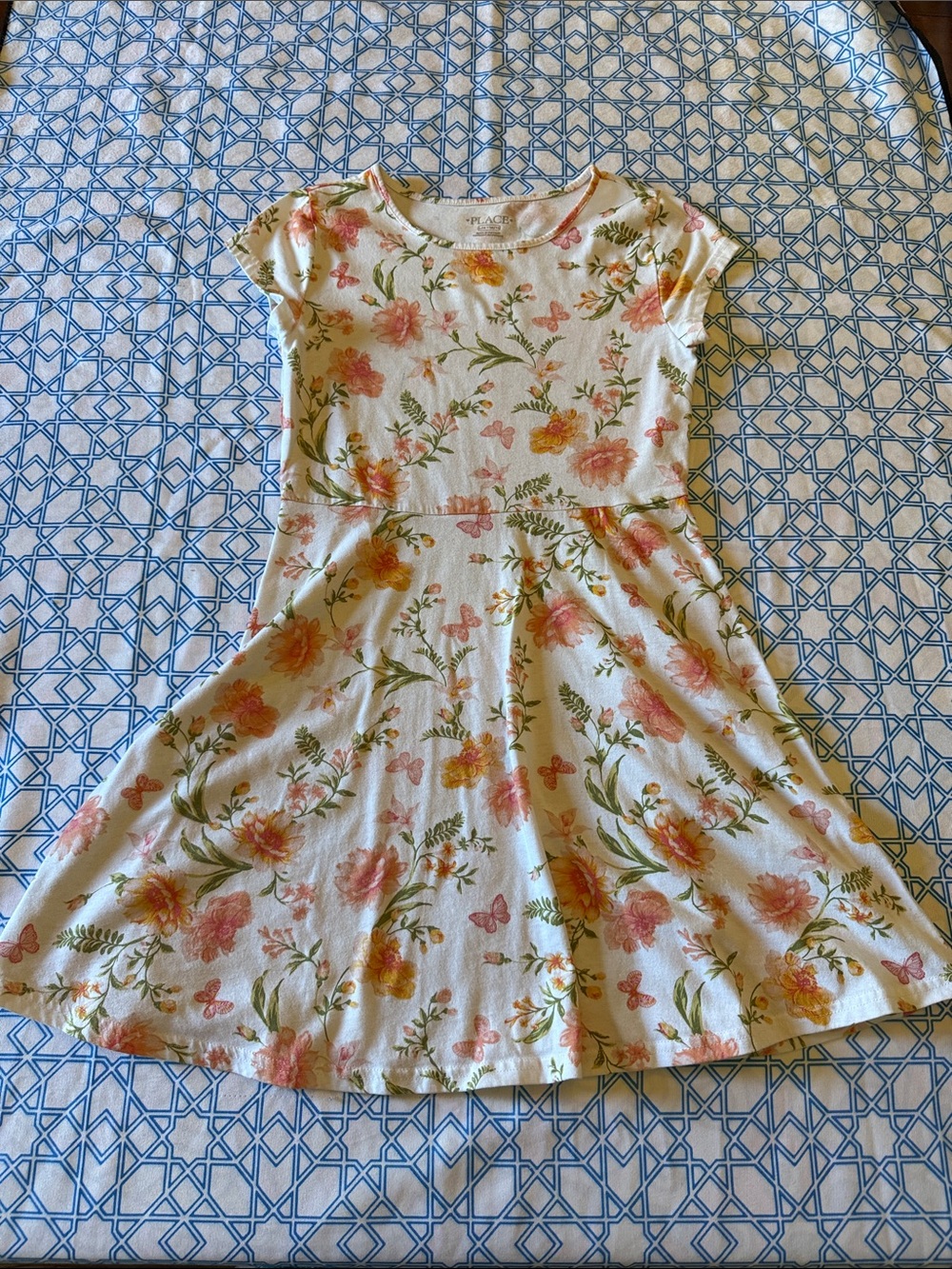 The Children’s Place Girls Floral Dress - Pink, Yellow & Green